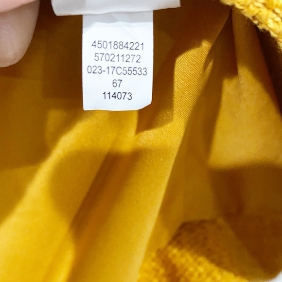 CHICO’S Modern Textured Topper Jacket Long Sleeve Yellow Gold Size 0 US 4 Small - Picture 12 of 12